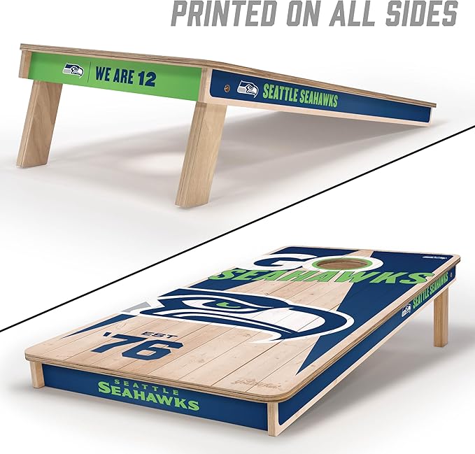 YouTheFan NFL 2’ x 4’ Professional Wood Cornhole Game