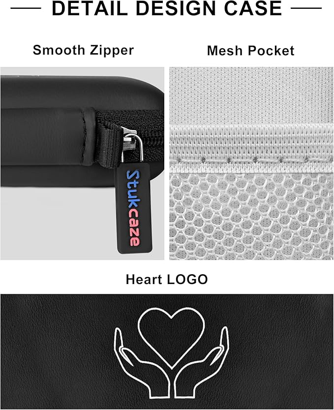 Heart Rate Monitor Case KardiaMobile EKG Monitor 1L 6L, Portable Hard EVA Kardia Mobile Case with Climbing Clip, Protective KardiaMobile EKG Organizer