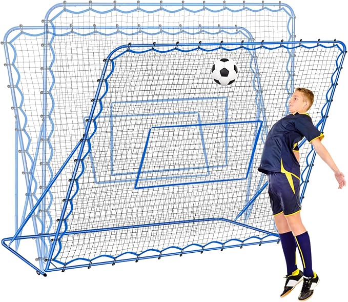 Soccer Rebounder Net, Quick-Switch Angle Soccer Training for Control, Passing Practice, Easy Setup Rebounder Gifts Aids & Equipment for Kids,Teens & Adults