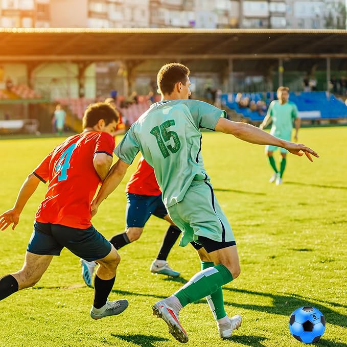 Deekin 12 Pcs Soccer Balls Bulk with Pump Deflated Sizes 3, 4, 5, Official Size Sport Soccer Ball Training Ball for Kids Youth Adult Game Match School Training Accessories Party Gift