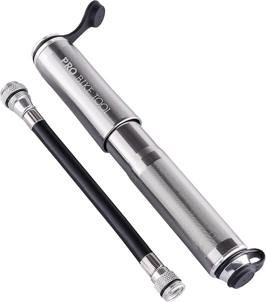 Pro Bike Tool Mini Bike Pump - Compact and Portable Bicycle Tire Pump for Fast Inflation - Compatible with Presta and Schrader Valves - Lightweight and Durable Design - Essential Bicycle Accessories