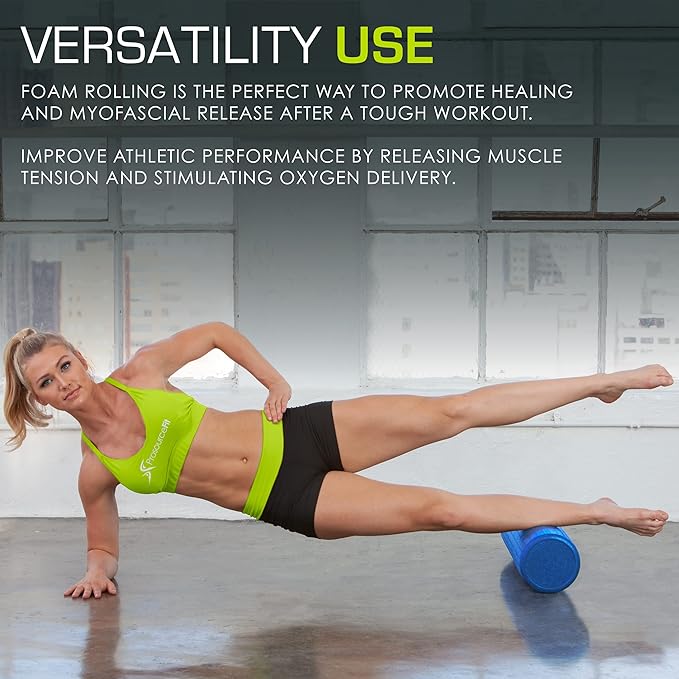 ProsourceFit High Density Foam Rollers 36 - inches Long,Firm Full Body Athletic Massage Tool for Back Stretching, Yoga, Pilates, Post Workout Muscle Recuperation