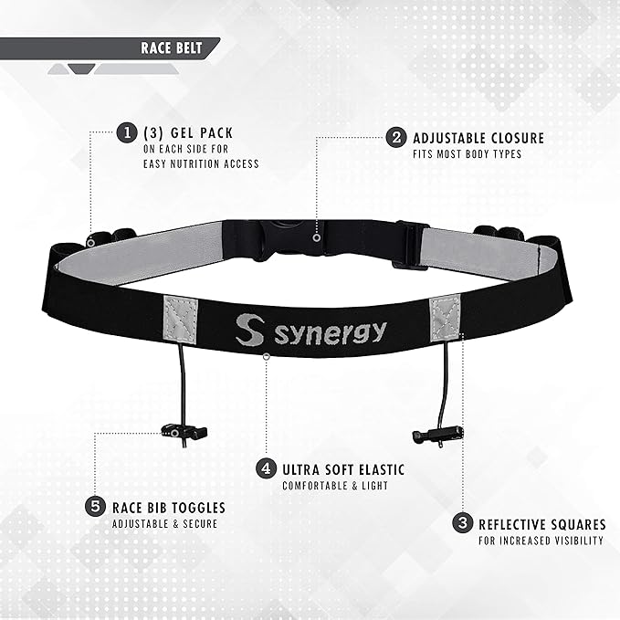 Synergy Running/Triathlon Race Day Number Belt