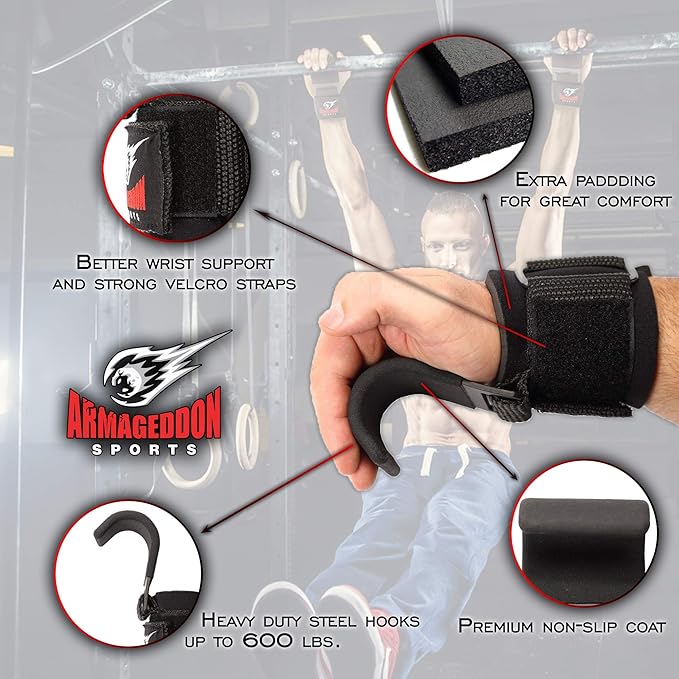 Premium Deadlift Straps, Weight Lifting Grips, Weight Lifting Hooks, Gym Grip Straps, Wrist Grips Weight Lifting, Pull Up Straps, Gym Hooks, Weight Grips, Hand Straps for Weight Lifting
