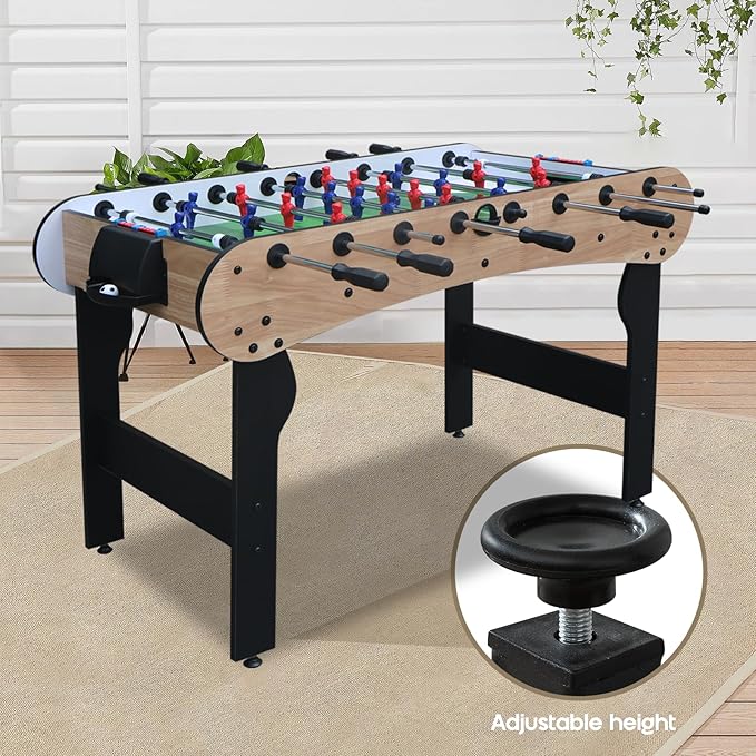 5ft Foosball Table,Mini Competition Soccer Table Game with All Accessories, Leg Levelers and Heavy-Duty Legs. Perfect for Home, Game Rooms, and Parties