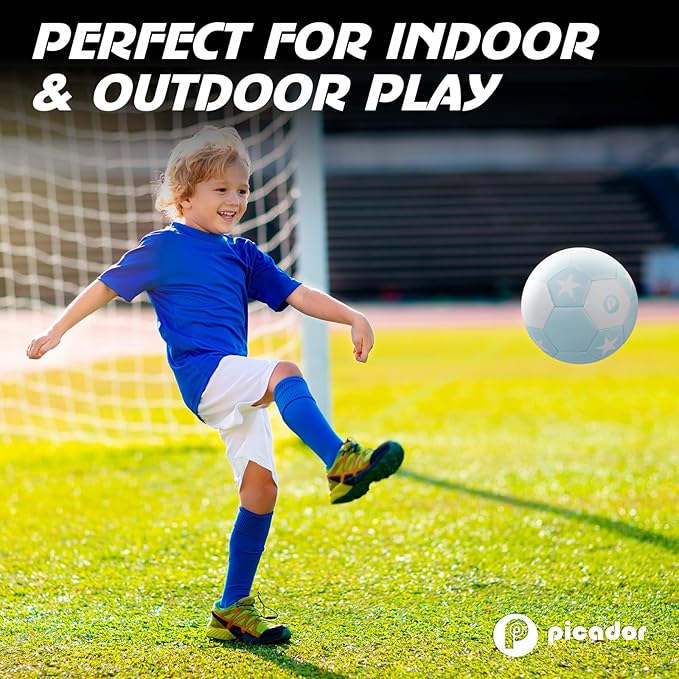 Size 4 Soccer Ball, Kids Soccer Balls for Girls Boys Youth Children Training Backyard School Indoor Outdoor Ball with Pump Gift