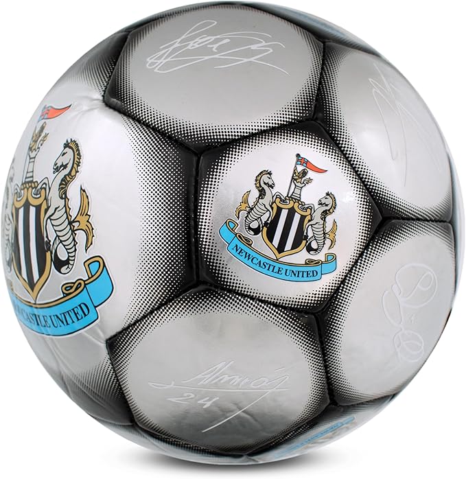 Hy-Pro Officially Licensed Classic Signature Football | Metallic, Size 5, Training, Match, Merchandise, Collectible for Kids and Adults