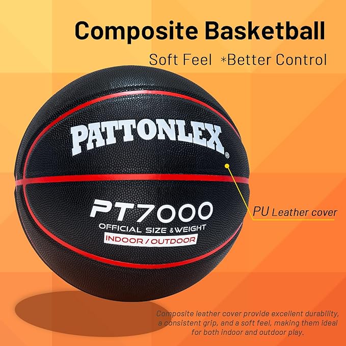 Basketball 29.5" - Official Size 7-Composite Leather - Indoor/Outdoor Basketball Ball for Adult Men
