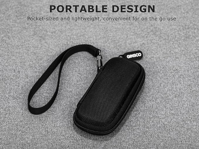 Ginsco Case for KardiaMobile 1-Lead Personal EKG Monitor Works with Most Smartphones, Hard Shell 1680D Oxford Carrying Case for AliveCor KardiaMobile 6L,Heart Monitor Travel Pouch with Carrying Strap