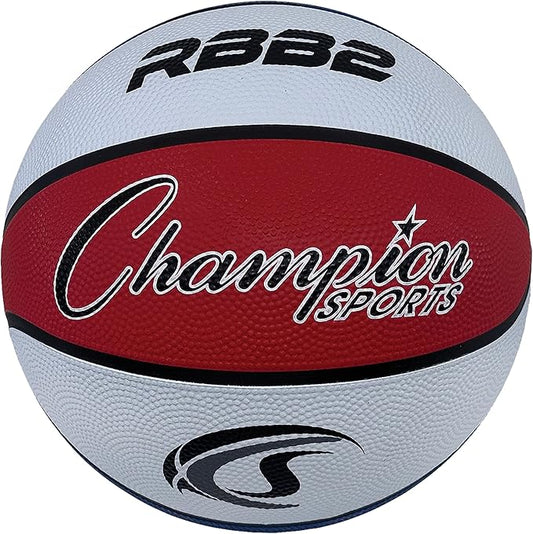 Champion Sports Rubber Basketballs – Heavy Duty Pro-Style, Indoor/Outdoor Use, Premium Basketball Equipment for Physical Education, Various Sizes & Colors (Size 3, 5, 6, 7)