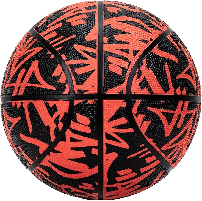 AND1 Fantom Graffiti Rubber Basketball - Streetball for Indoor and Outdoor Use, Deep Channel Construction and Durability