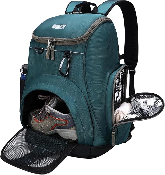 MIER Gym Backpack 40L Basketball Backpack with Ball Compartment & Shoes Storage Multi-Functional Sports Soccer Bag Large Equipment Back Pack Volleyball Backpacks for Men Women