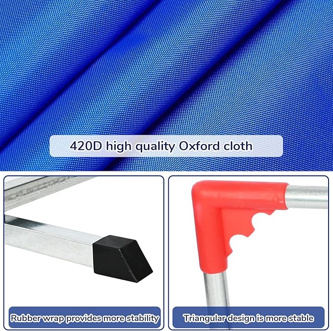 4pcs Portable Table Tennis Barrier - 55"x29.5" Durable 420D Oxford Cloth Baffle for Quick Ball Pickup | Professional Surround Block for Court, Training & Home Use