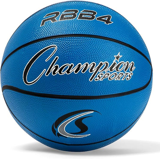 Champion Sports Rubber Basketballs – Heavy Duty Pro-Style, Indoor/Outdoor Use, Premium Basketball Equipment for Physical Education, Various Sizes & Colors (Size 3, 5, 6, 7)