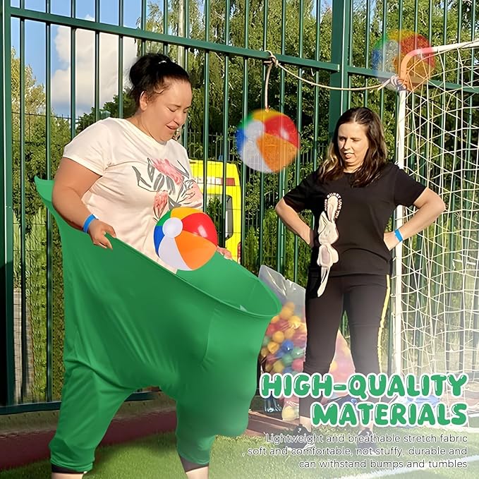 Granny Pants Yard Game Sets, 2025 New Outdoor Party Granny Pants with 4 Bouncy Balls and 1 Pump for Family Reunion Games, Backyard Gatherings & Team Games