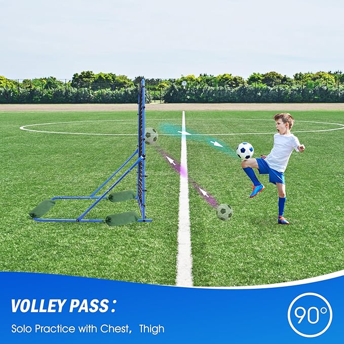 Soccer Rebounder Net, Quick-Switch Angle Soccer Training for Control, Passing Practice, Easy Setup Rebounder Gifts Aids & Equipment for Kids,Teens & Adults