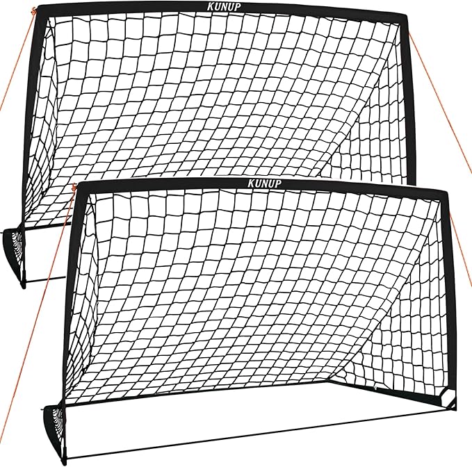 2 of 5×3 6x4 9x5 FT Portable Kids Soccer Goals Set, Foldable Soccer Practice Nets for Backyard with Carrying Bag for Toddler Youth Pop Up Soccer Training Equipment Indoor Outdoor Sports Game Gift