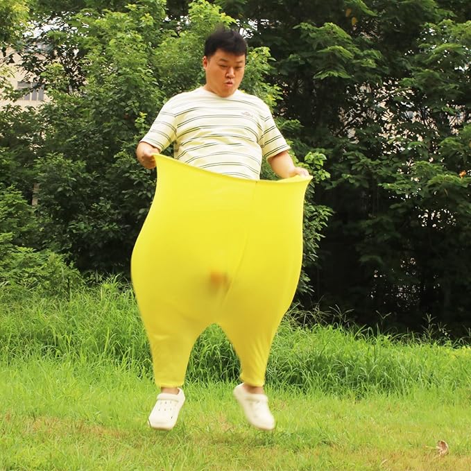 Granny Pants Yard Game Set - Peculiar Outdoor Game Granny Pants with 3 Bouncy Balls, 2 Marker Cones & Air Pump, Perfect for Family Reunion Games, Backyard Gatherings & Team Games