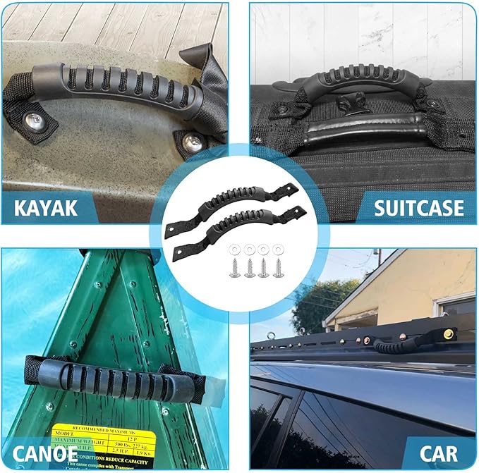 4 Pack Kayak Carry Handles for Ocean Perception Water Outdoor Sport Canoe Boat Kayak with Screws
