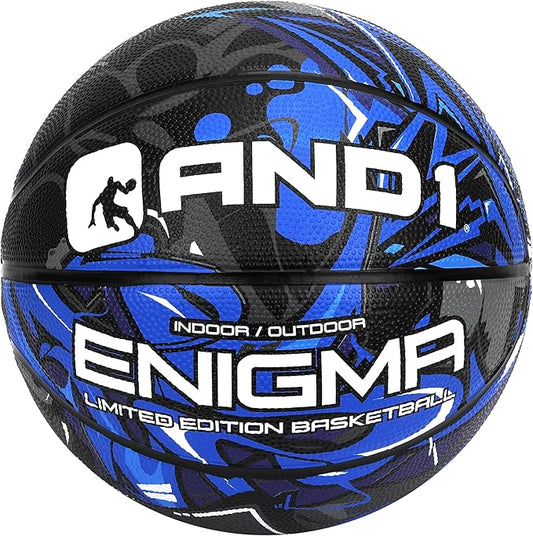 AND1 Enigma Basketball - Streetball for Indoor and Outdoor Use, Deep Channel Construction and Durability