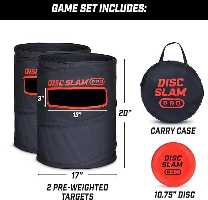 GoSports Disc Slam Game - Classic or PRO - Outdoor Disc Toss Yard and Beach Party Game