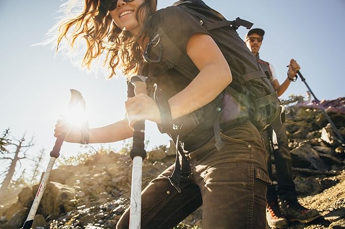 Cascade Mountain Tech Trekking Poles - Carbon Fiber Walking or Hiking Sticks with Quick Adjustable Locks