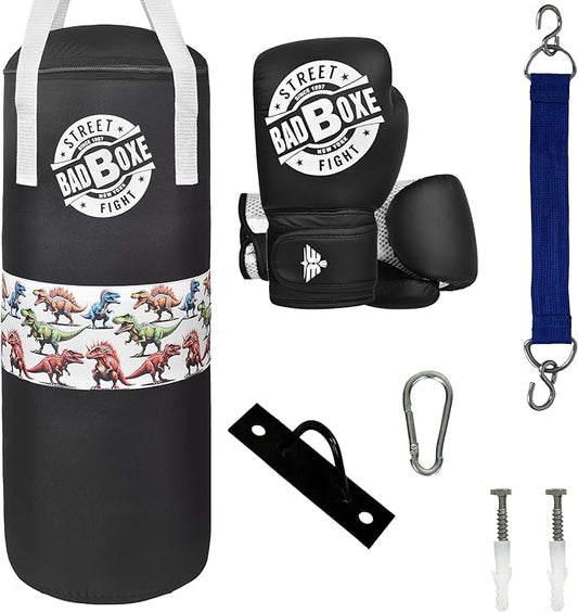 Punching Bag w/Boxing Gloves | Junior 2FT Punching Bag Set with Mount & Hanger | Youth Punching Bag with Free Boxing Gloves for Boxing Training MMA BJJ Muay Thai Workout