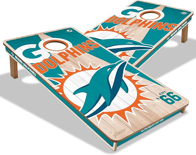 YouTheFan NFL 2’ x 4’ Professional Wood Cornhole Game