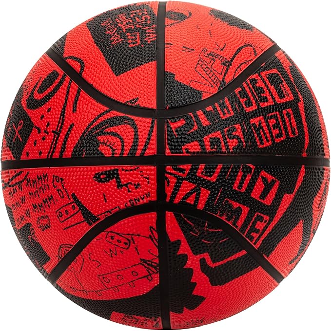 AND1 Street Art Rubber Basketball: Official Regulation Size 7 (29.5 inches) Rubber Basketball - Deep Channel Construction Streetball, Made for Indoor Outdoor