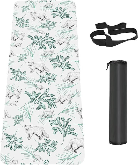 Non Slip Yoga Mat TPE Workout Mat for Men Women, Thick Workout Mat with Carrying Strap, Fitness Mats for Exercise, Yoga, Fitness, Pilates, Floor Workouts (72" x 24" x 6mm)