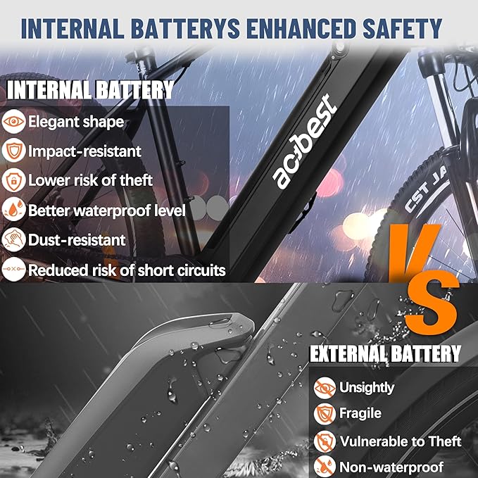 Core Electric Bike for Adults - Peak 1000W/1200W Brushless Motor Ebike, 468&500Wh Removable Built in Battery 26&27.5X2.1 Tire Step Over Bicycle with 7 Speed, Commute E Bikes