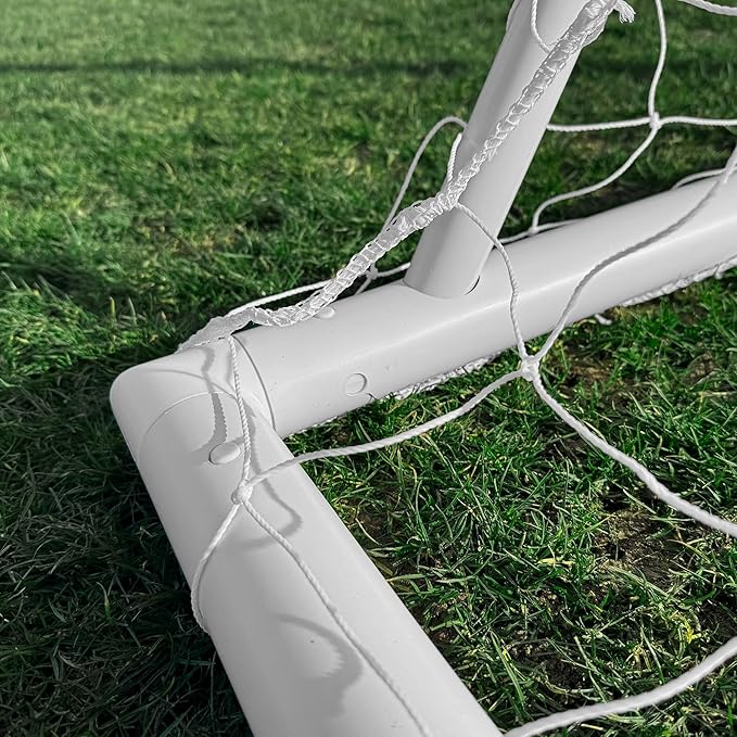 QUICKPLAY Q-Fold Soccer Goal | 30-Second Folding Design for Easy Setup | Portable & Weatherproof uPVC Soccer Goal for Backyard | Durable Post for Adults & Kids