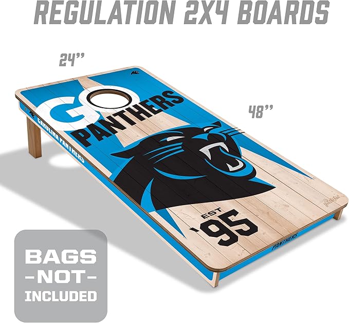 YouTheFan NFL 2’ x 4’ Professional Wood Cornhole Game