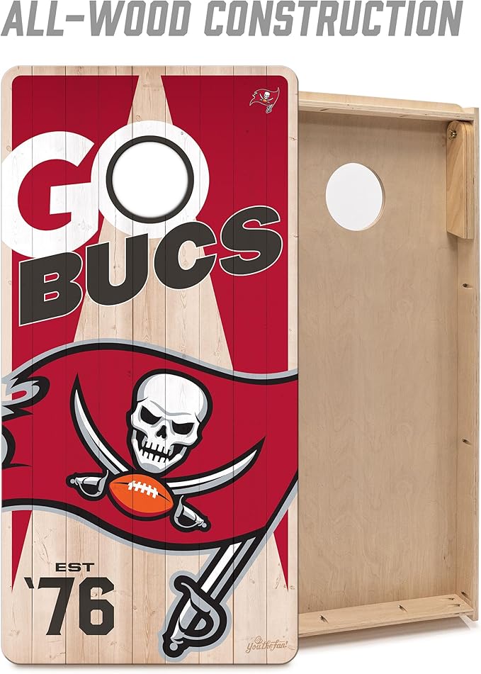 YouTheFan NFL 2’ x 4’ Professional Wood Cornhole Game