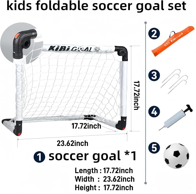 Soccer Goal, Small Foldable Goal for Kids, Kids Goals for The Backyard/Indoor/Outdoor, Mini Soccer Goals for Toddler Gift