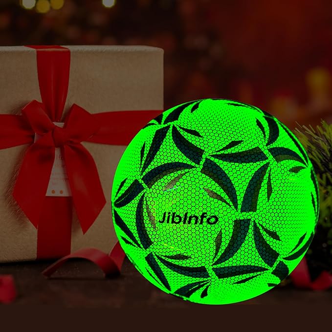 Light Up Soccer Ball Size 4, Glow in The Dark Soccer Ball Luminous Soccer Balls for Day&Night Games and Training Gifts for Men Youth and Adult Night Games