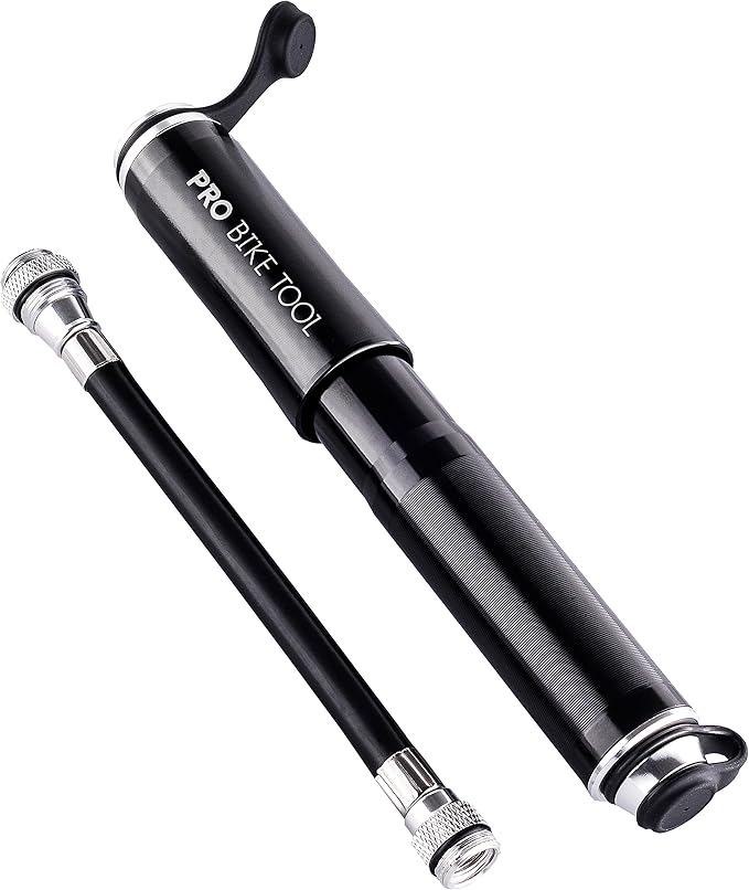 Pro Bike Tool Mini Bike Pump - Compact and Portable Bicycle Tire Pump for Fast Inflation - Compatible with Presta and Schrader Valves - Lightweight and Durable Design - Essential Bicycle Accessories