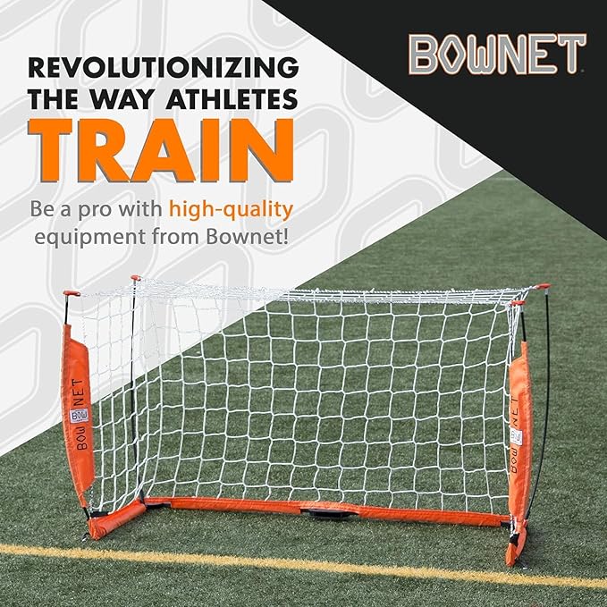 Bownet Portable Soccer Goal – Folding Pop Up Soccer Net for Training & Practice, Indoor/Outdoor, w/Carry Bag