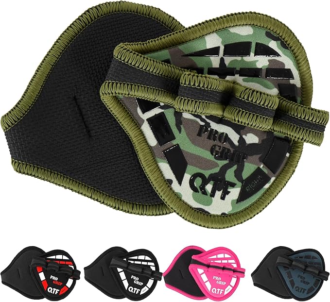 QTF Gym Grips Pads - Neoprene Gloves Gym Palm Protector Weight Lifting Grips Replacement of Workout Gloves Men and Women - Lifting Grip Pads for Weightlifting, Calisthenics & Pull Ups.