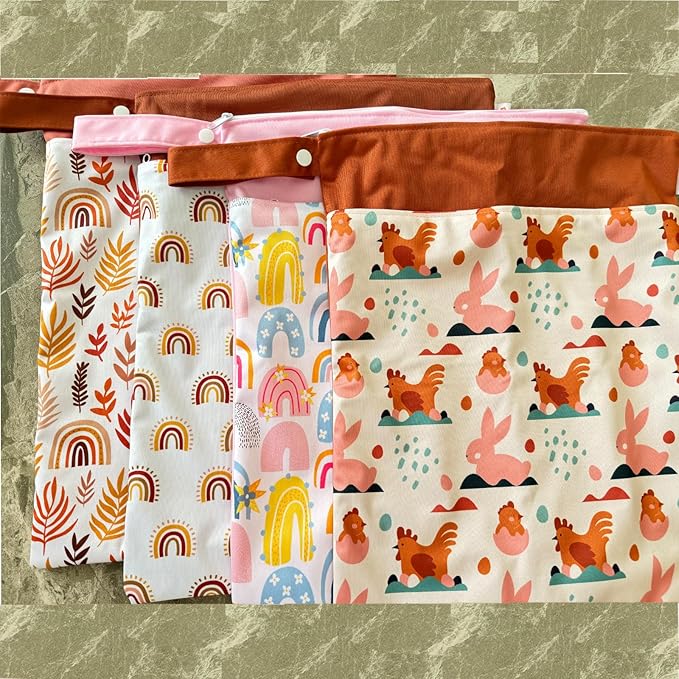 Wet Bag,Wet Dry Bag,Wet Bag for Swimsuit,With Two Zipper Wet dry Pouch,Waterproof Reusable Animal