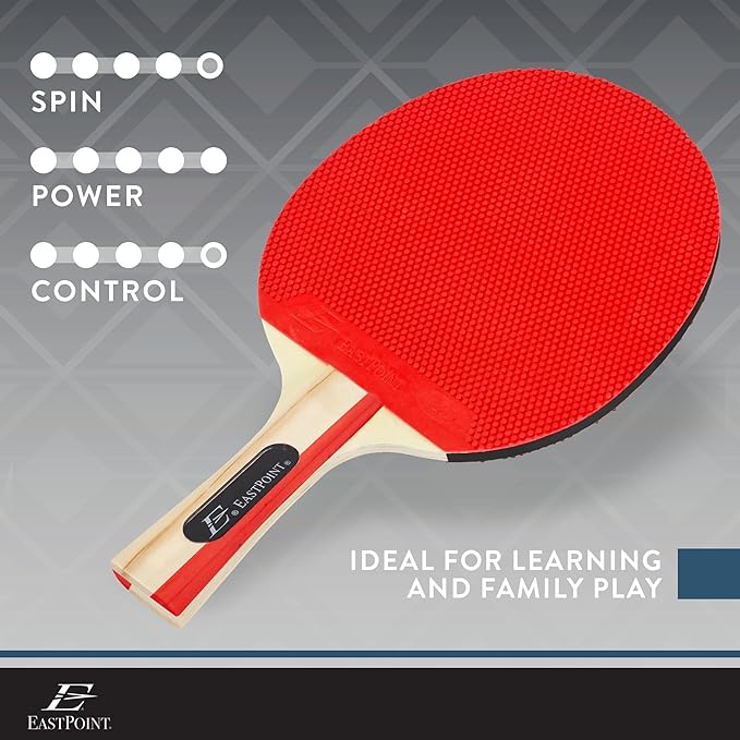 EastPoint Ping Pong Paddle Sets - Choose 2 Player Table Tennis Paddle Set, or 4 Player Deluxe Kit with Balls and Storage Case