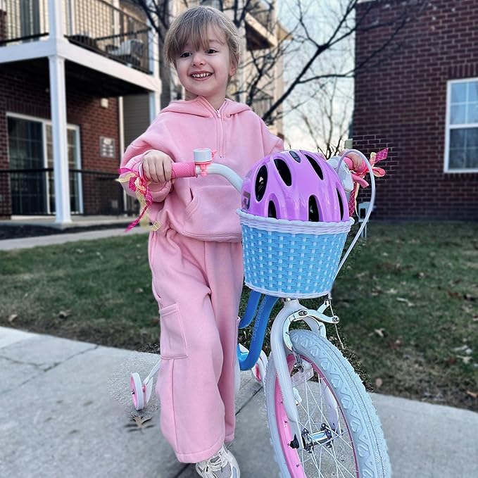 RoyalBaby Girls Bike EZ Bike Stargirl Training Free Balance to Pedal Easy Learning Bicycle, 12-20 Inch for Toddlers & Big Kids.
