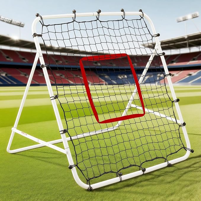 Soccer Rebounder Net - Portable Bounce Back Trainer for Soccer, Baseball, Softball & Lacrosse | Adjustable Practice Target Pitchback Net for Backyard Training Equipment Gift for Kids & Adults