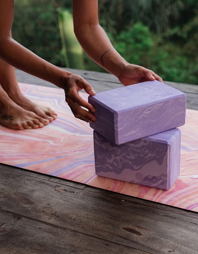 YOGA DESIGN LAB | THE BLOCK | Premium, Colorful, Eco Yoga Block | Printed Non Slip Grip Designed to Improve Your Practice | Travel Friendly