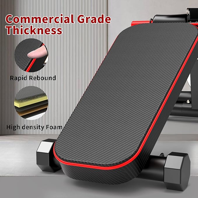 Adjustable Weight Bench,Utility Workout Bench Foldable Incline Decline Benches for Home Gym Full Body Workout,Load 330LBS