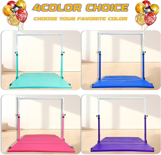 MARFULA Gymnastic Bar for Kids Gymnastic Kip Bar Horizontal Bar Gymnastic Training Equipment for Kids 3-15 Years Home and Club Use