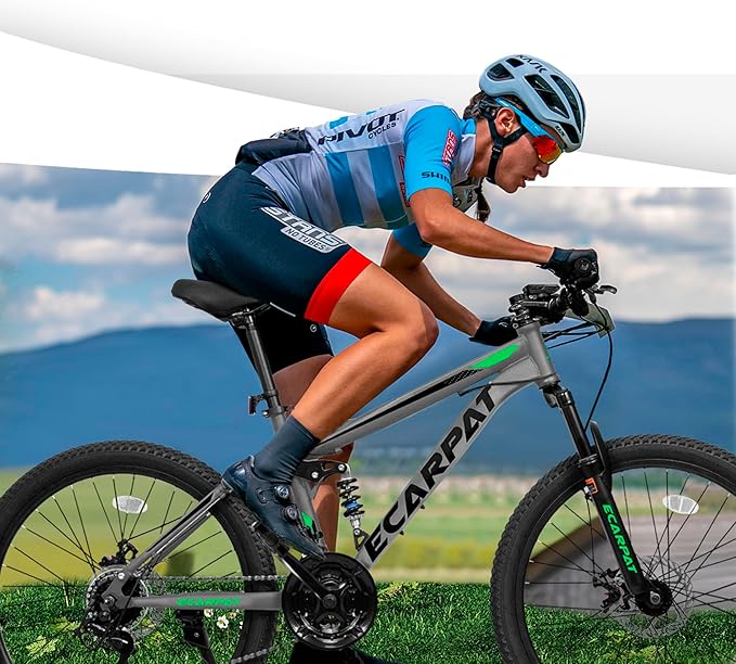 Trail-Ready 24 Inch Mountain Bike, 21-Speed Drivetrain with Gear Indicator Lever, Durable High Carbon Steel Frame, Ideal for Off-Road Exploration