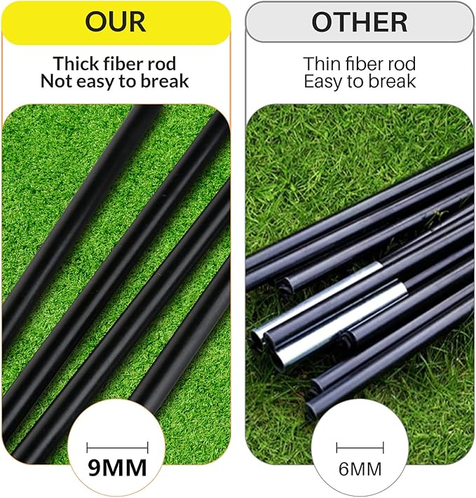 Soccer Goal with Carry Bag, 10/9MM Strengthen Pole, Arched Design, Kids Soccer Goals for Backyard Set 5x 3.1/3.6x2.7/2.9x2.4ft Portable Pop Up Soccer Nets for Toddler, Adults, Youth Games, Play, Gifts