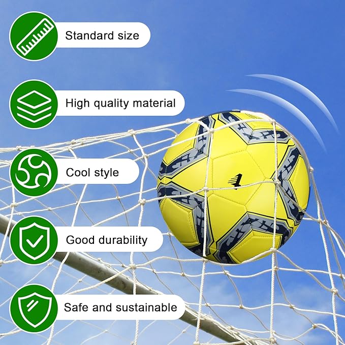 18 Pcs Soccer Balls Football with 4 Pumps Sports Soccer Balls Official Size Soccer Indoor Outdoor Soccer for Child Teens Adult Players Game Training Back to School Gift
