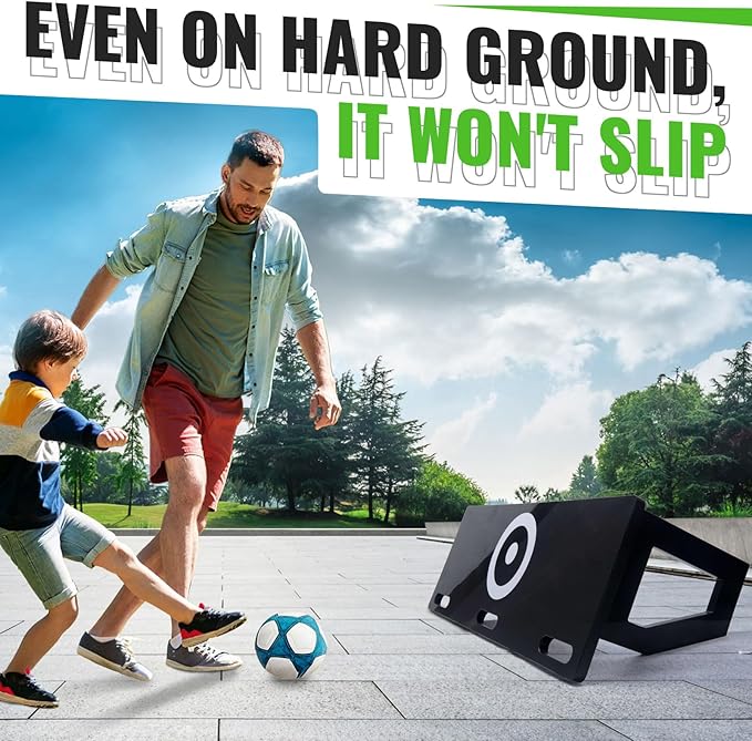 Soccer Rebounder Board,3-Angle Adjustable | Portable Foldable,Football Training Wall with Non-Slip Base for Passing & Shooting Practice | Soccer Rebounder,Adults/Kids Outdoor Training Equipment